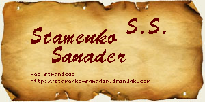 Stamenko Sanader vizit kartica